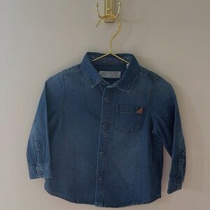 Zara Baby Blue Denim Shirt